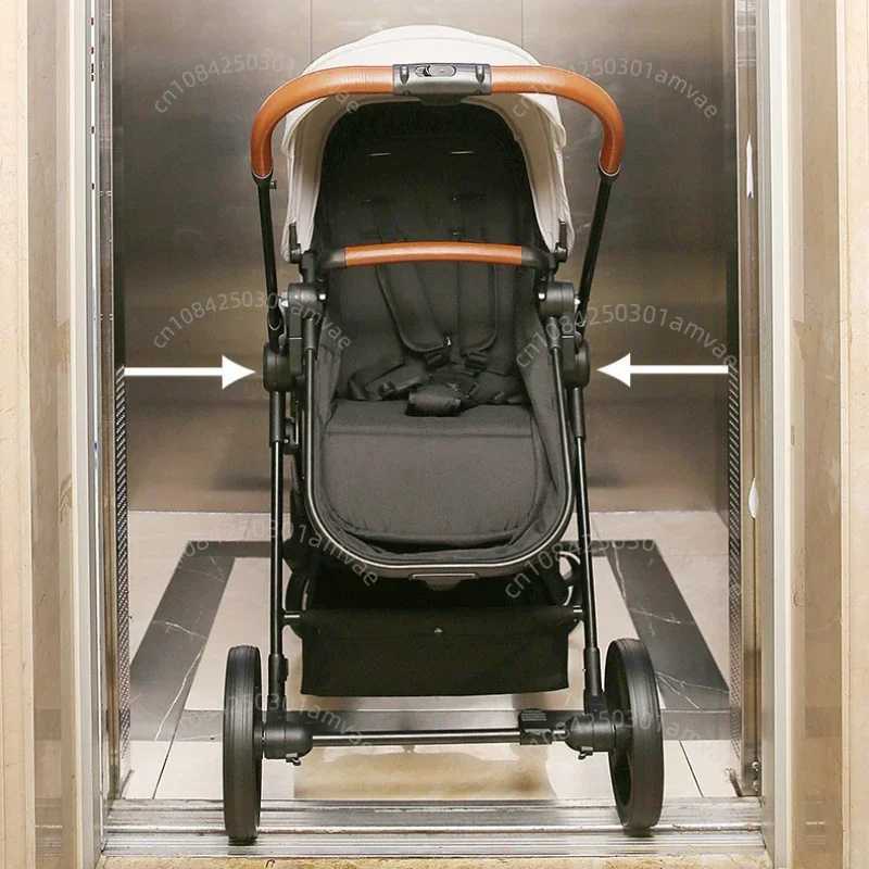 Lightweight two seater baby stroller foldable bi-directional adjustable backrest two seater baby stroller four-wheel baby stroller W250411