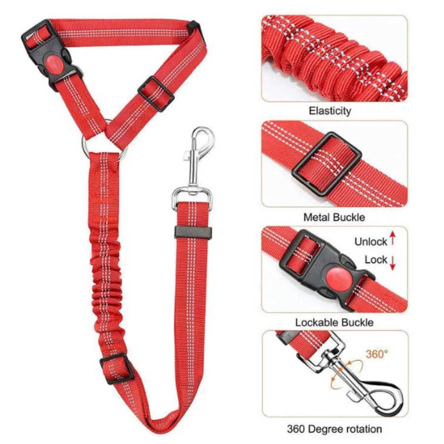 Pet Products Car Seat with Dog Belt Elastic Buffer Zone Reflective Safety Rope Dog Belt Y250412