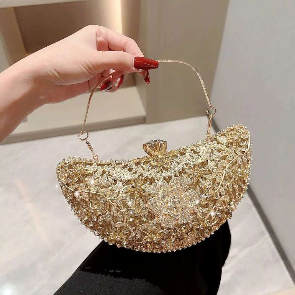 Water Dia Banquet Handheld Sparkg Brilliant Dress Chain Strap Diagonal Straddle Party Bag