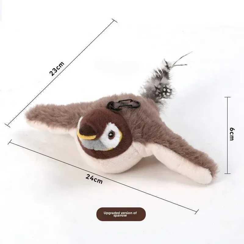 Hot Cat Interactive Toy Cat Claw Electric Cat Claw Bird (with Cat Claw) Dog Claw Touch Activation Plush Pet Toy USB Charging Y250412