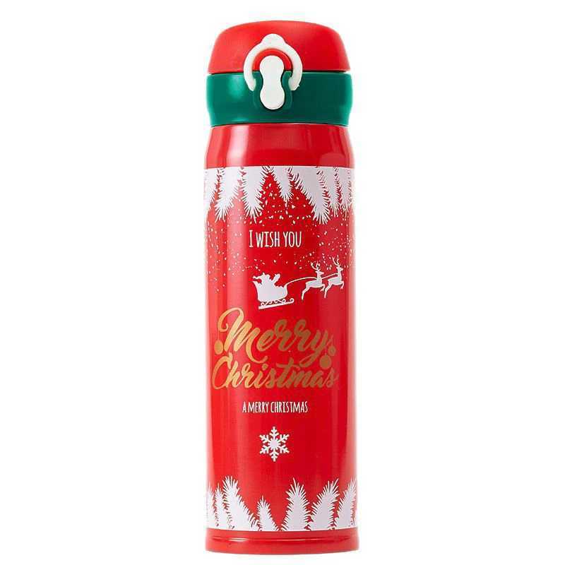 Christmas 304 stainless steel Christmas New Year gift bouncing thermos cup for men and women creative water cup simple cup Christmas gift Y251112