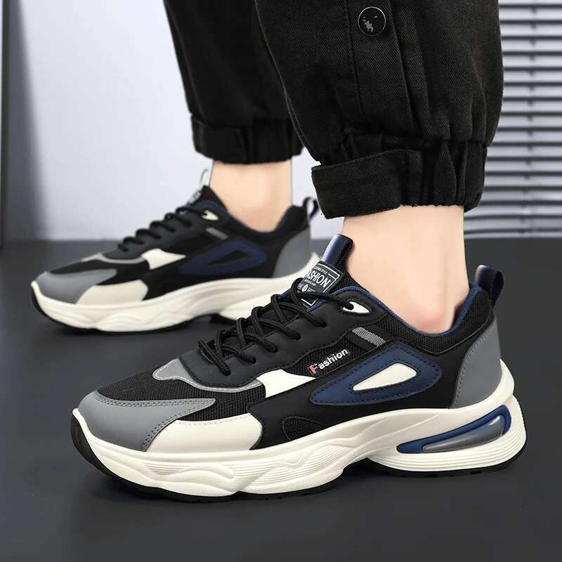2025 men's casual thick height shoes, anti slip designer, fashionable running shoes, men's shoes