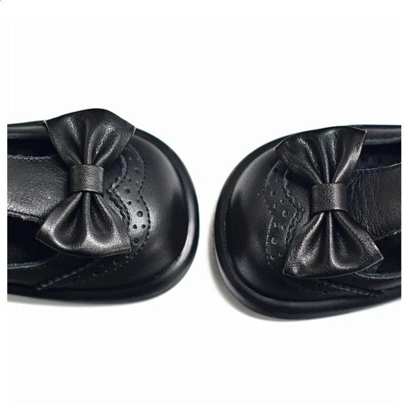 Cowboy Leather Baby Womens Leather Shoes Spring and Autumn Fashion Bow Leather Childrens Apartment Childrens School Shoes 250411