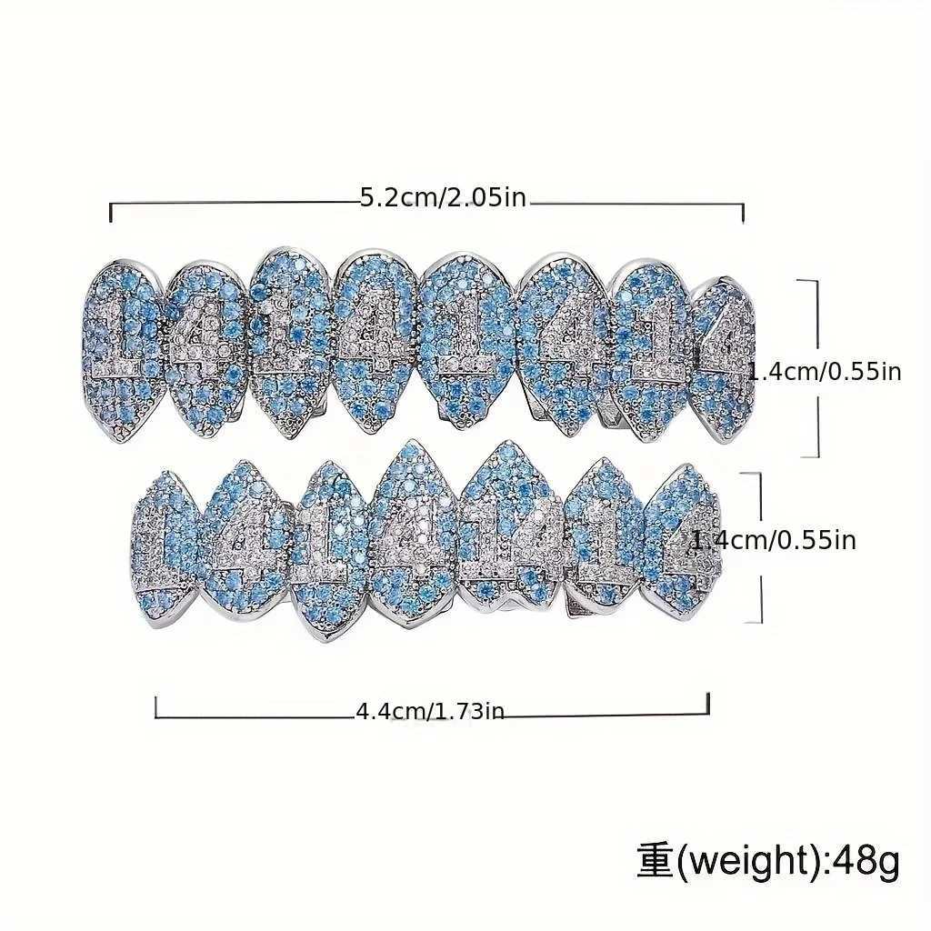 Halloween hip-hop tooth socket Grilz 8-tooth Fangya vampire personality fashion rhinestone W250412
