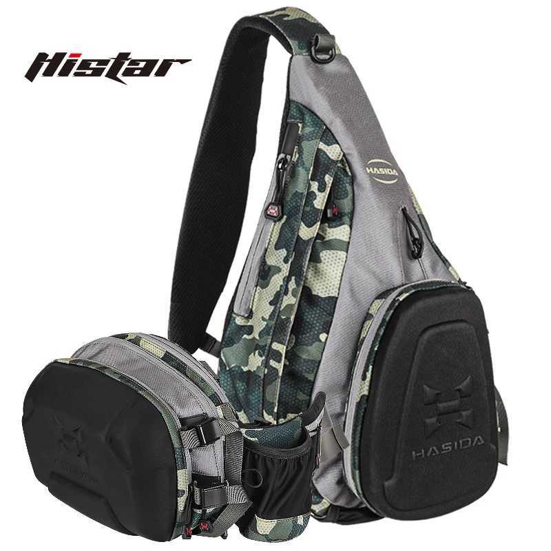 HISTAR Multi-Functional Casting Spinning Rod Zipped Adjustable Shoulder Strap High Quality Sling Messenger Waist Bag Z250411