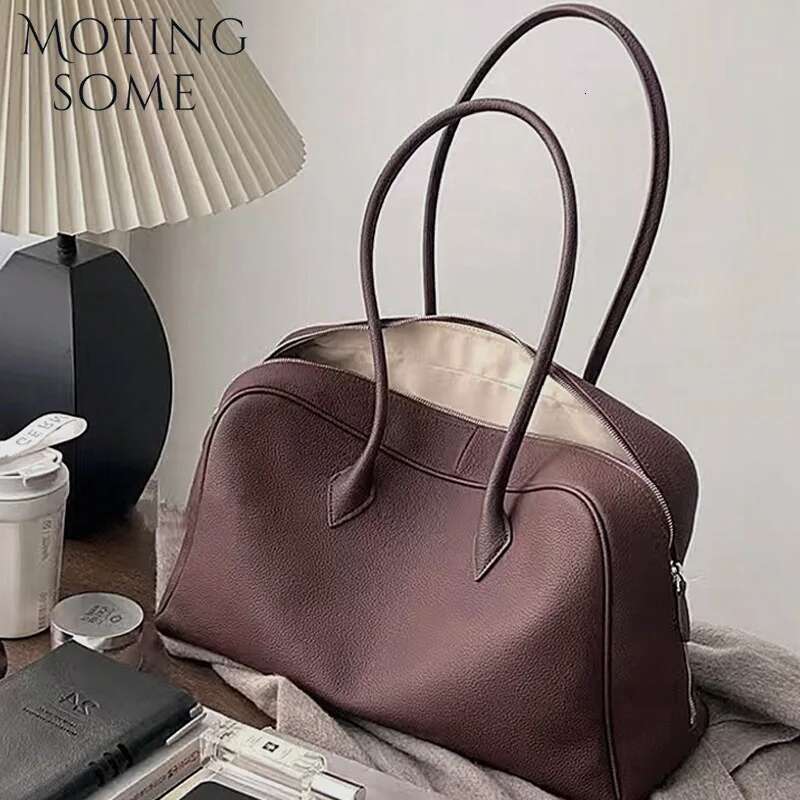 Motingsome First Layer Handbag For Women T Cowhide Niche Design Pillow Shoulder Bowg Bag Erarm Armpit Bags Boston