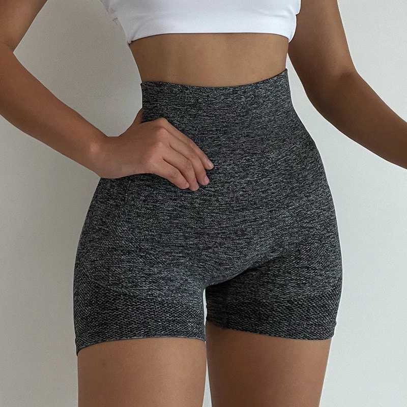 Womens yoga shorts waist lift waist lift fitness tight fitting abdominal control gym running stretch pants casual sportswear Y250412