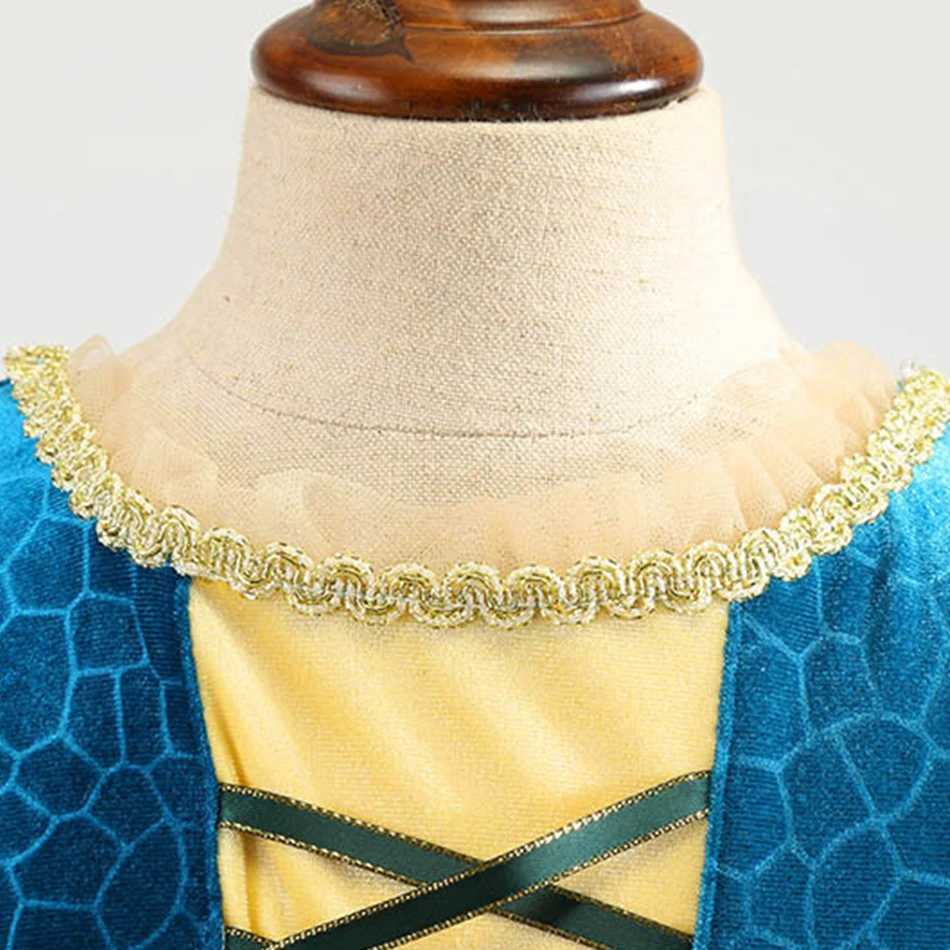 Disney Merida dress childrens role-playing princess costume childrens birthday charm costume girls Halloween carnival Christmas theme party VestidoXJ2