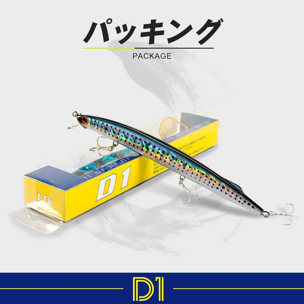D1 New Sea Fishing Lure 2021 for Barracuda Mackerel Sardine Pike 190mm 37.5g- 38g Sinking Minnow Baits Depth 0.6-0.9m Jerkbait Z250411