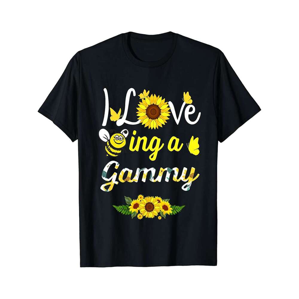 Designer T shirt Sunflower Bee Kind Insect Lover Yellow Floral Spring Design , 100% cotton, short sleeve, Wrinkle resistant, Casual, comfortable fit -