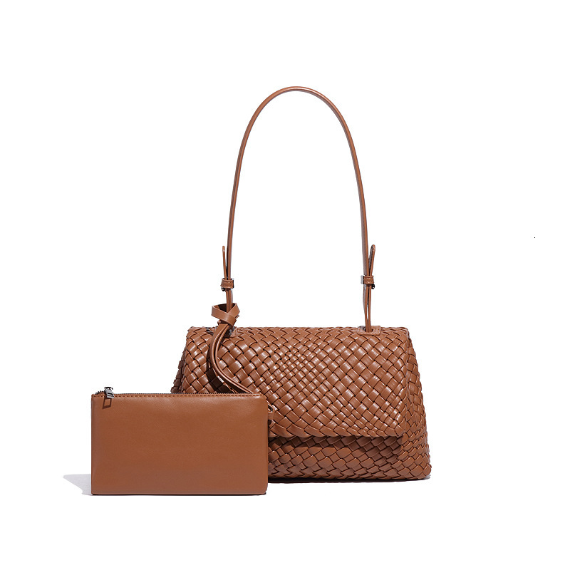 Hand Woven Bag Women's Fashion PU Leather Underarm bag Designer Single Shoulder Crossbody Handbag