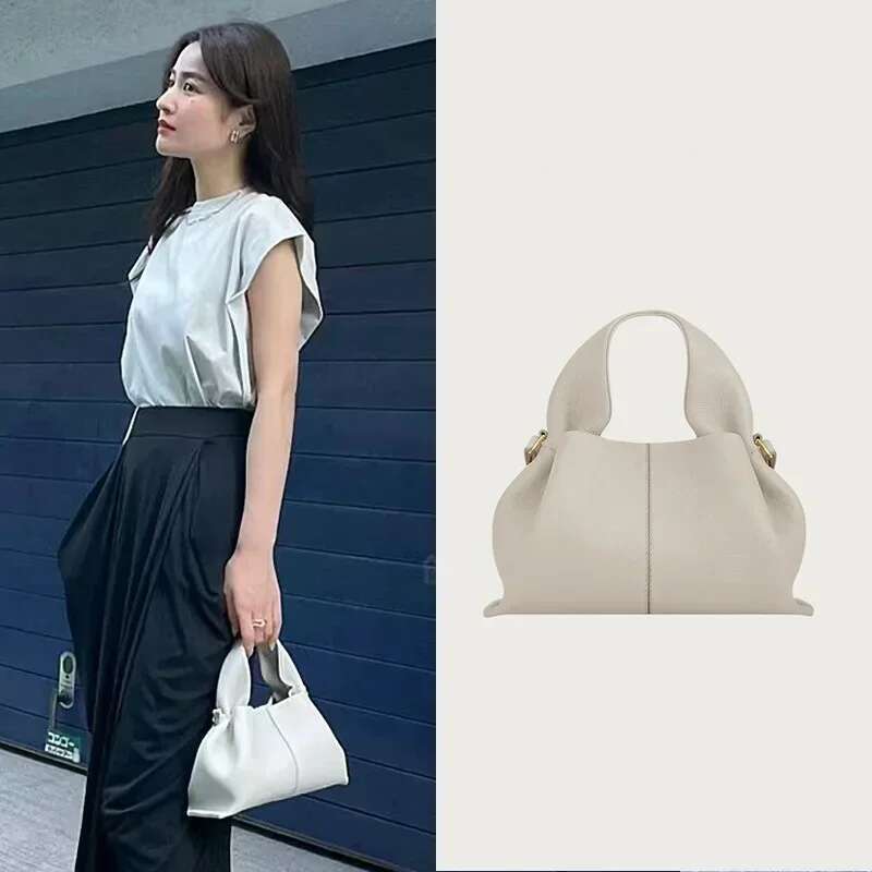 Cloud French Brand Genuine Cowhide Ladies Simple Dumpg Shoulder Bag