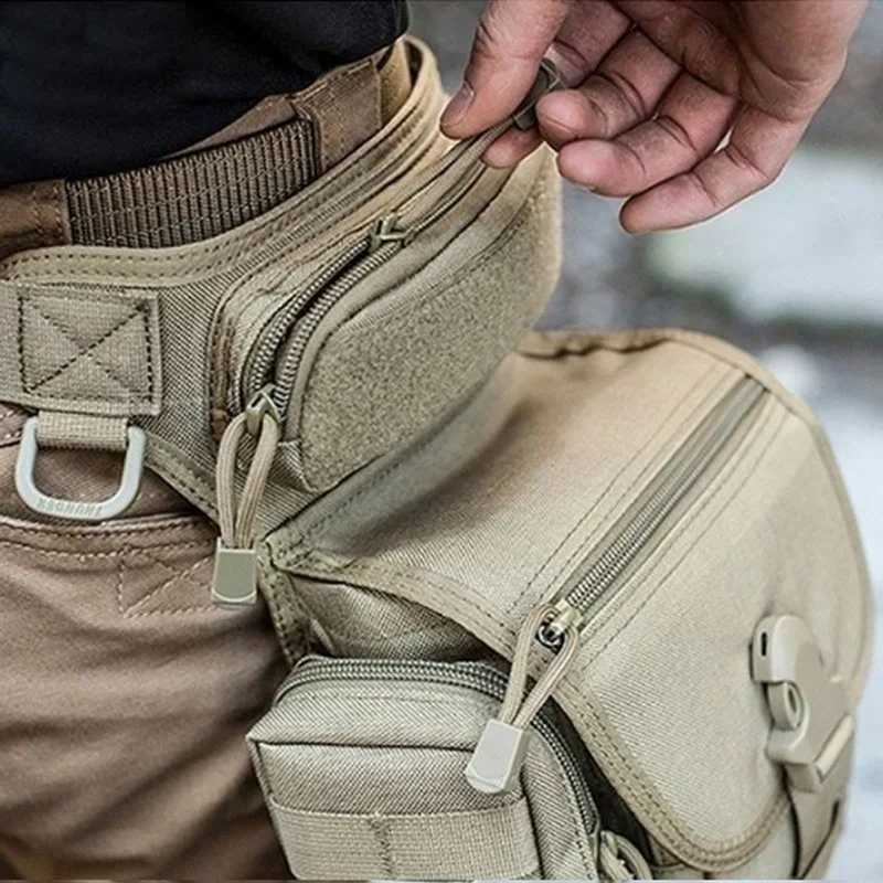 Mens Waterproof Leg Wrap Hip Drop Belt Waist Oxford Cloth Hiking Camping Outdoor Sports Travel Accessories Fishing Bags Z250411