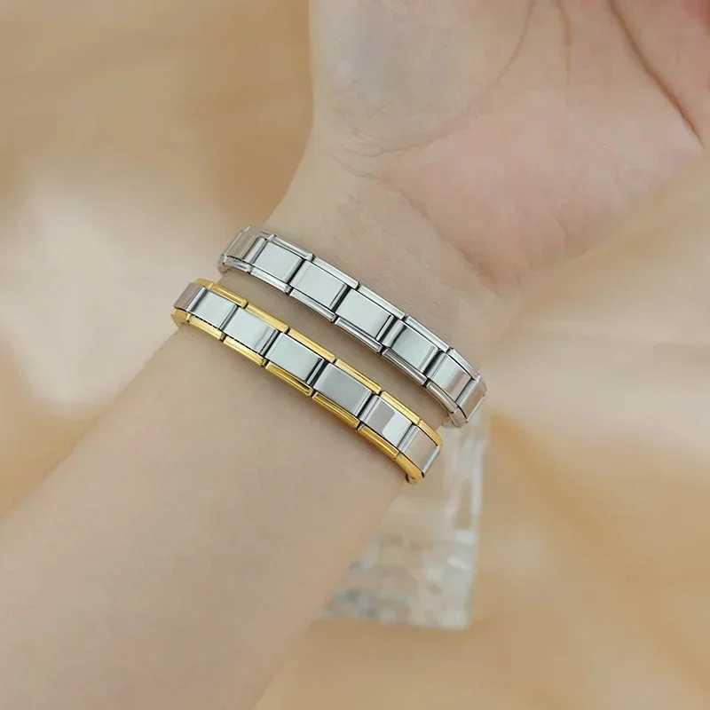 Hapiship 2024 New Men/Womens Jewelry 7/9/13mm Width Itanlian Elastic Charm Bracelet Fashion Stainless Steel Bangle ST-TopC250411