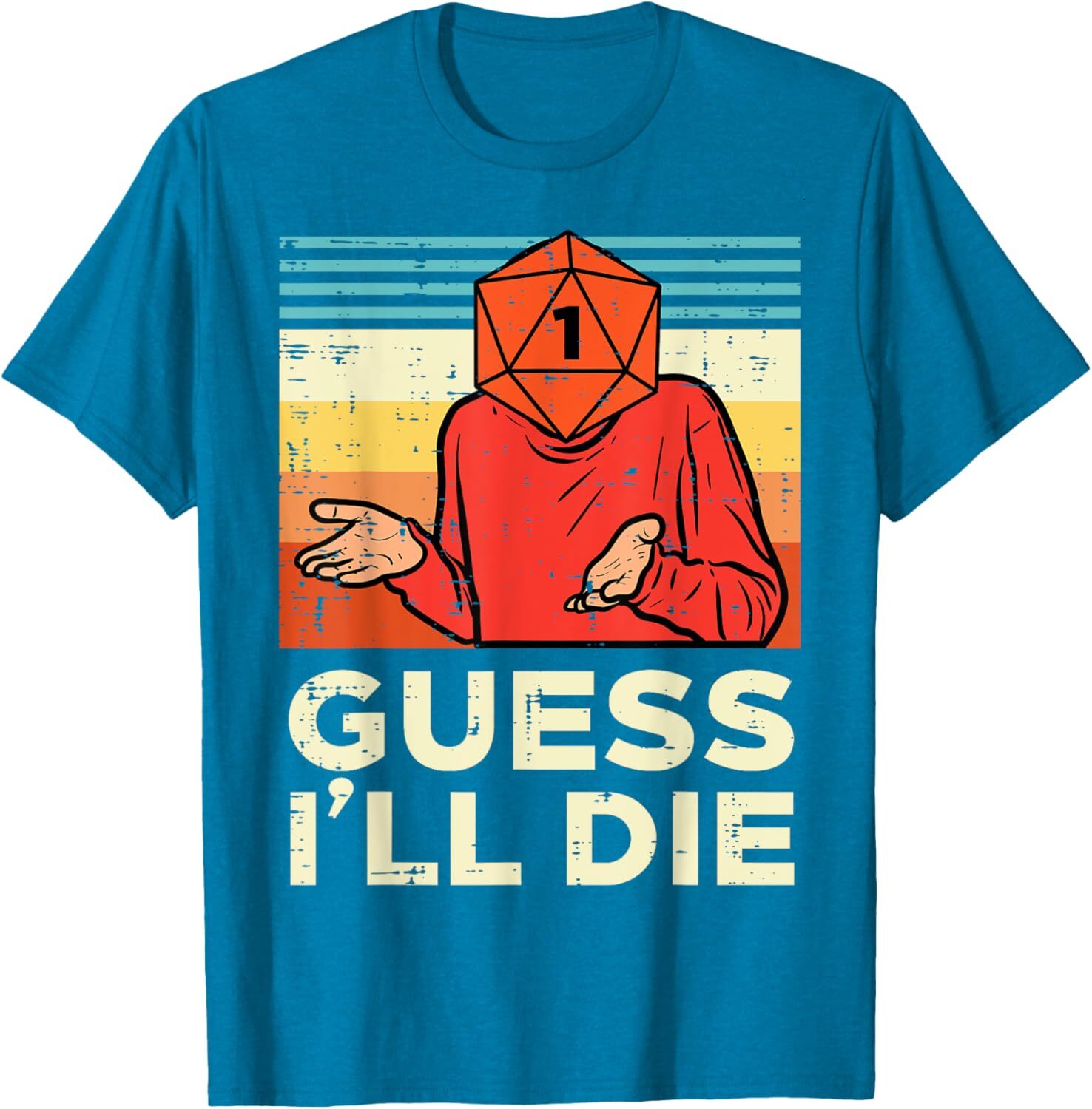 T shirt for Mens Rpg Gamer 1 Guess Ill Die Retro Men Boys Youth Graphic Tee Casual Tops Clothes Short sleeve
