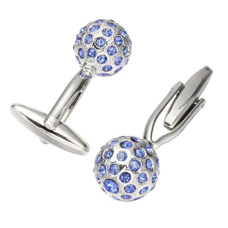 Memolisa high-end ball opal cufflinks fashionable crystal cufflinks gold mens shirt cufflinksT250412