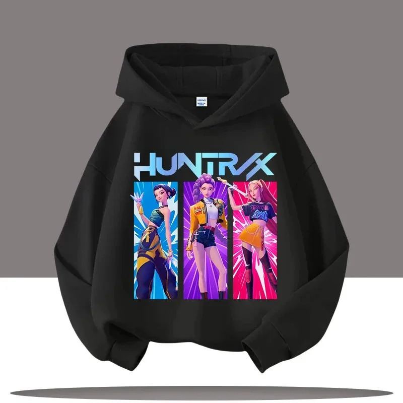 Y2K KPop Demon Hunters Hoodies Girls Boys Rumi KPop Demon Hunters Hoody Autumn Casual Long Childrens Clothing 251111