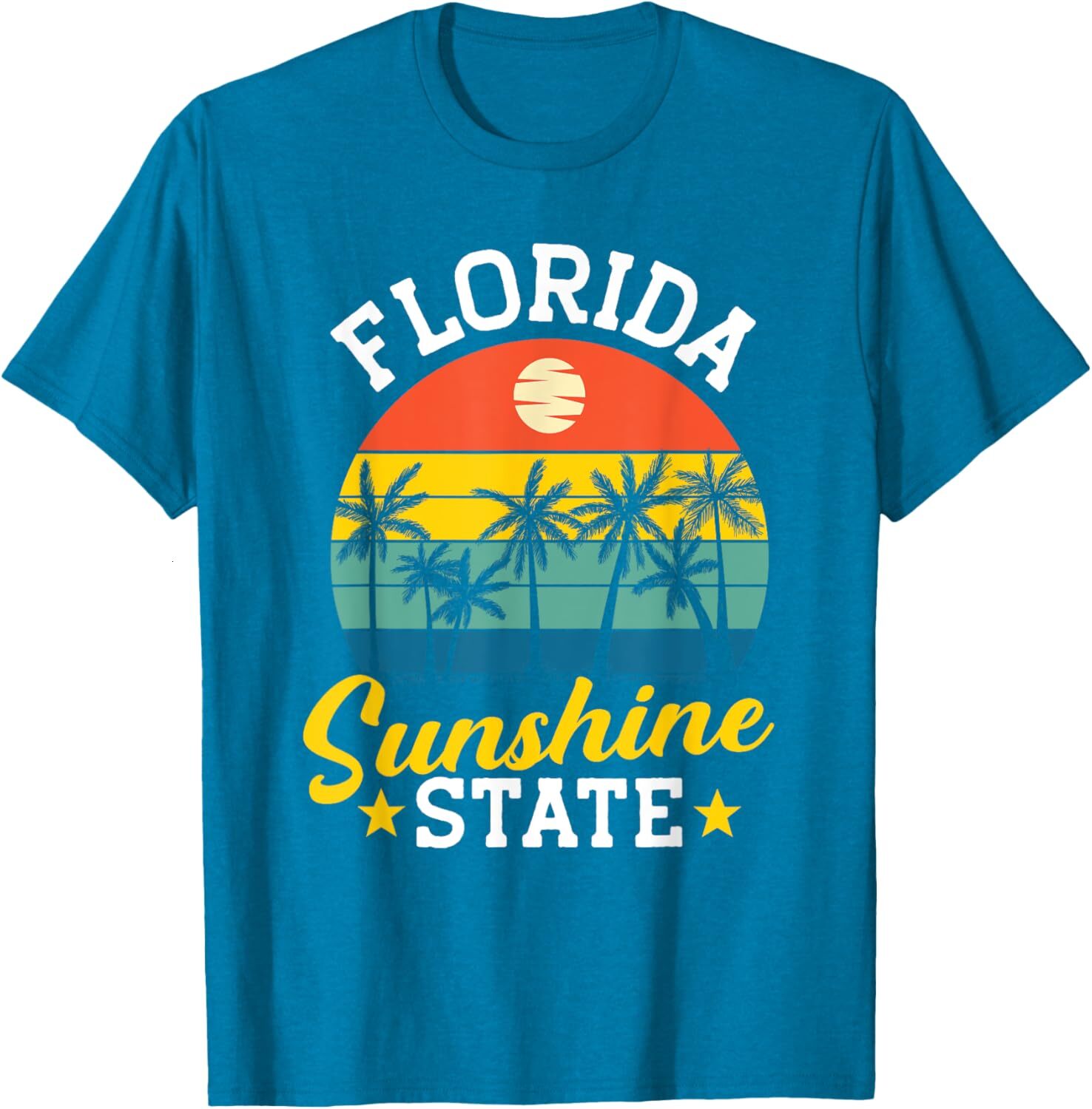 T shirt for Mens Summer Beach Lover Florida Sunshine State Graphic Tee Casual Tops Clothes Short sleeve cool