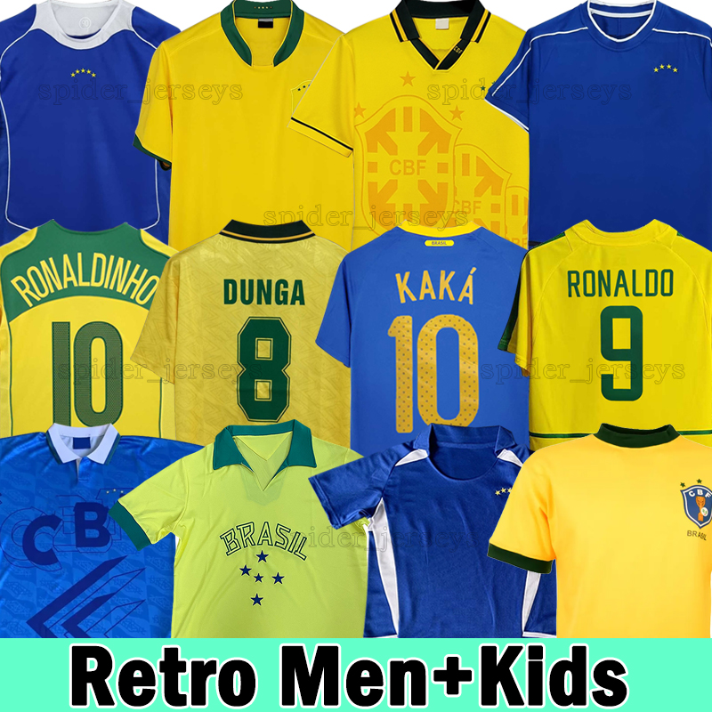 Brasil 2019 soccer jerseys retro 2014 13 10 Long sleeve RONALDINHO 2006 04 02 BraziLS 1998 94 91 RIVALDO ADRIANO 1988 82 ROMARIO 1978 70 BEBETO 1958 ZICO shirts kids kits