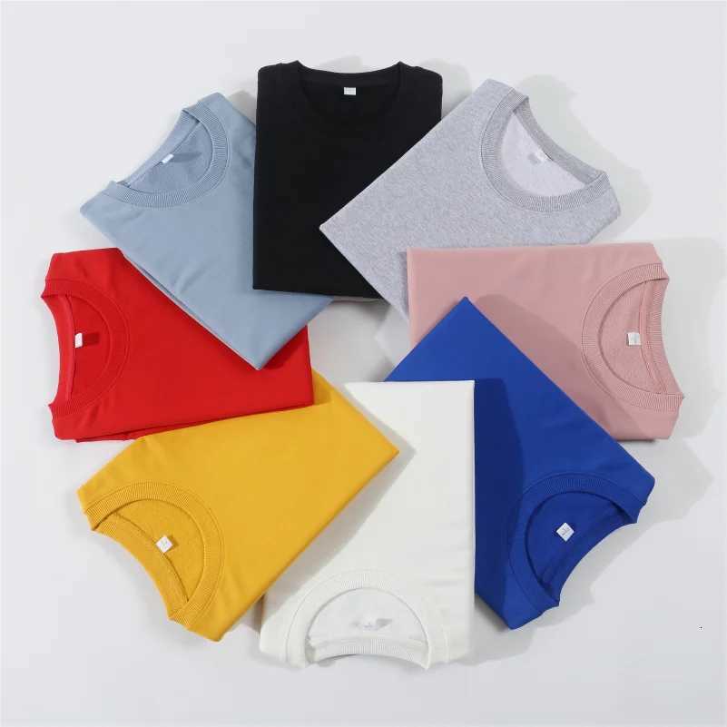 POD customization Men Women Casual Crew Neck Sweatshirt Custom Company Team Cotton Sweatshirt Embroidery Design Solid Color Pullover PrintingT251112