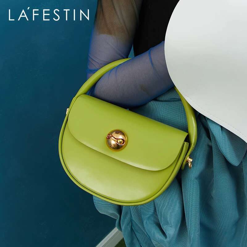 LA FESTIN New 2025 Women Bag Brand Original Fashion Handbag Small Round Design Trend Shoulder Crossbody Bags