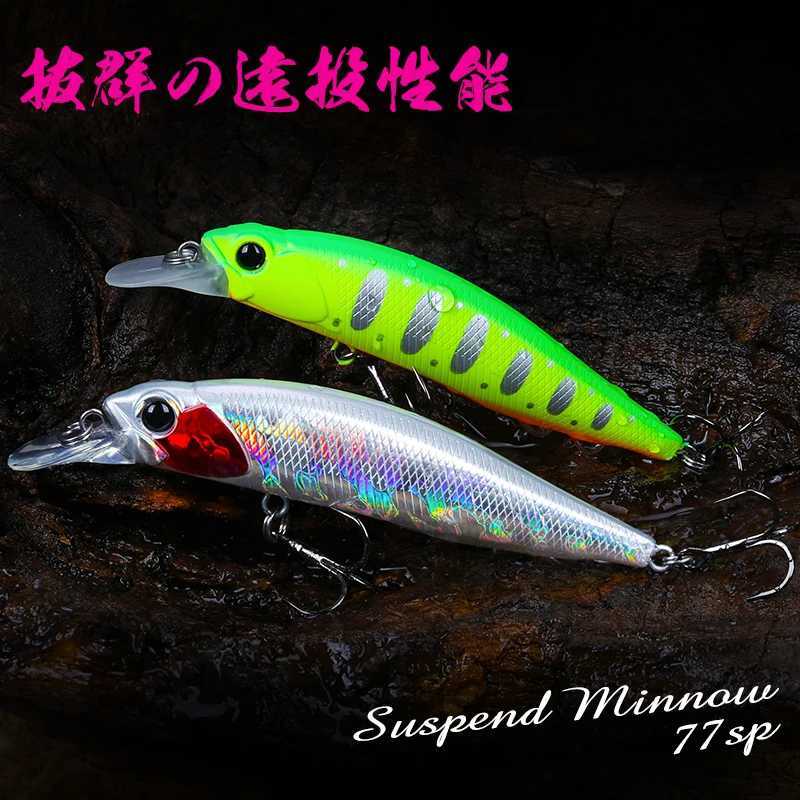 TSURINOYA 77SP Jerkbait Suspending Minnow Fishing Lure DW101 77mm 8.5g 0.7-0.9m Pike Bass Artificial Hard Baits Wobbler Lures Z250411