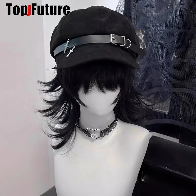 Wholesale Custom Make Customized Women Harajuku Gothic Lolita Beret hat Cap Y2K Girl bow Punk Lace handmake decorative Sun hats 250403