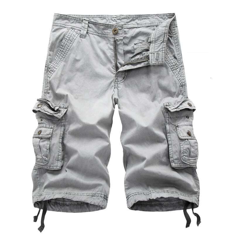 Cotton Summer Men Army Military Tactical Homme Male Casual Streetwear Multi-Pocket Cargo Shorts