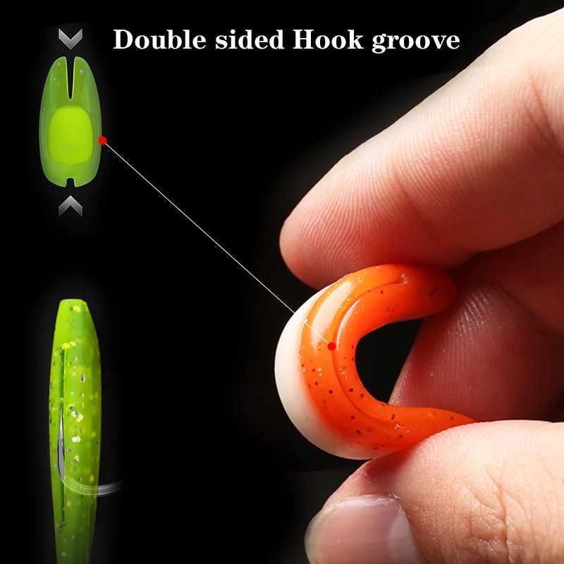 Proleurre Easy Shiner Soft Bait Worm Silicone Fishing Lure Double Color Jig Wobblers Artificial Bait Swimbait Carp Bass Tackle Z250411