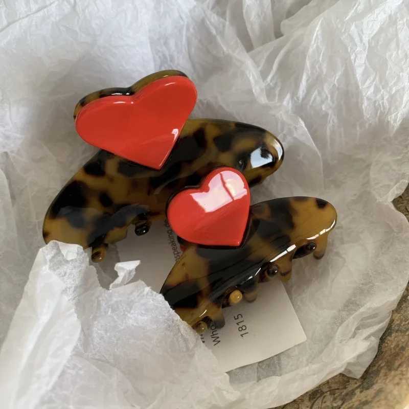 Creative Color Matching Acetate Hair Clip Sweet and Cute Girl Love Grab Clip Back Hairclip Shark Hair Clip Accessories Y2504012