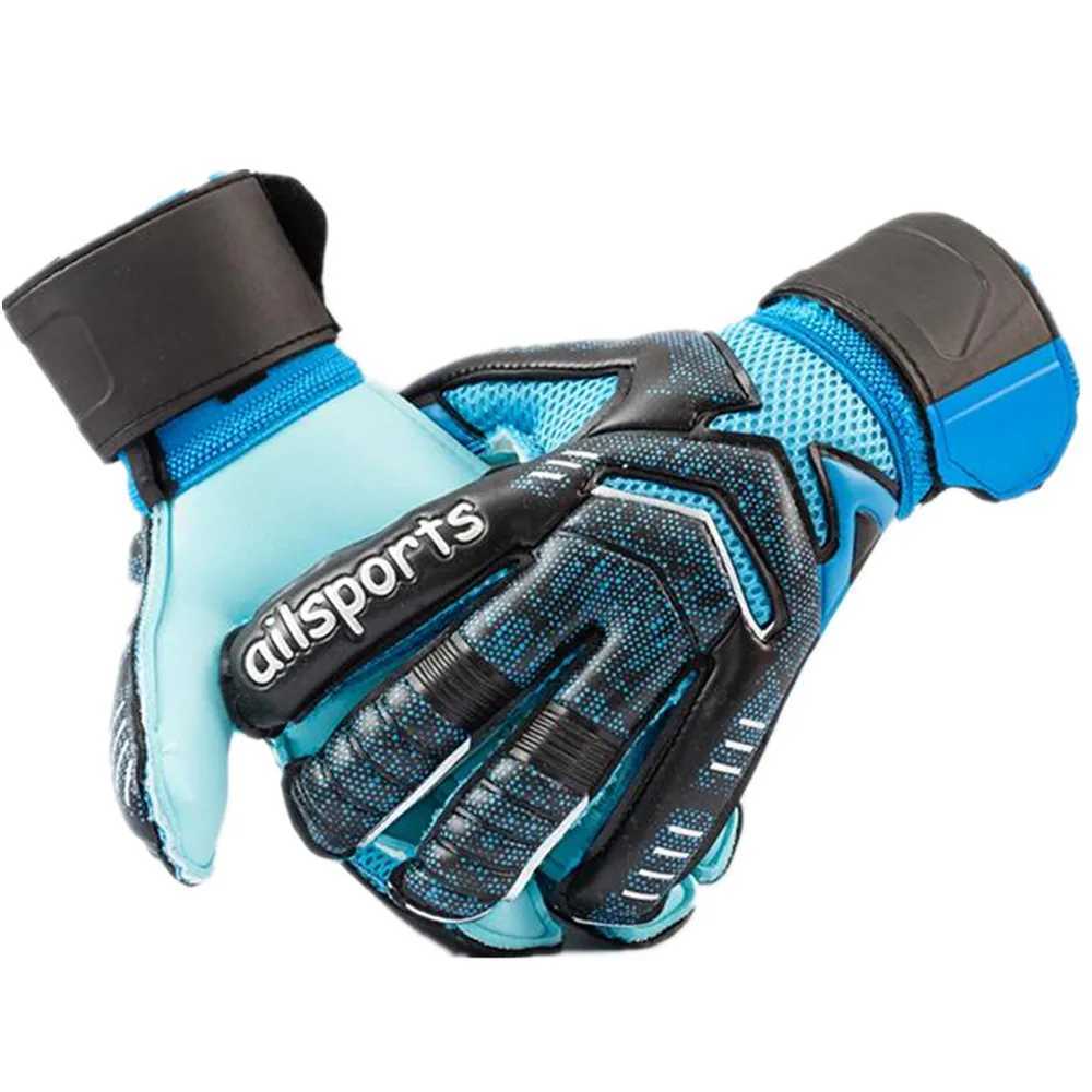 Professional goalkeeper gloves mens and womens childrens soccer goalkeeper gloves 4mm anti slip thick latex gloves 5-finger protectionXJ250412