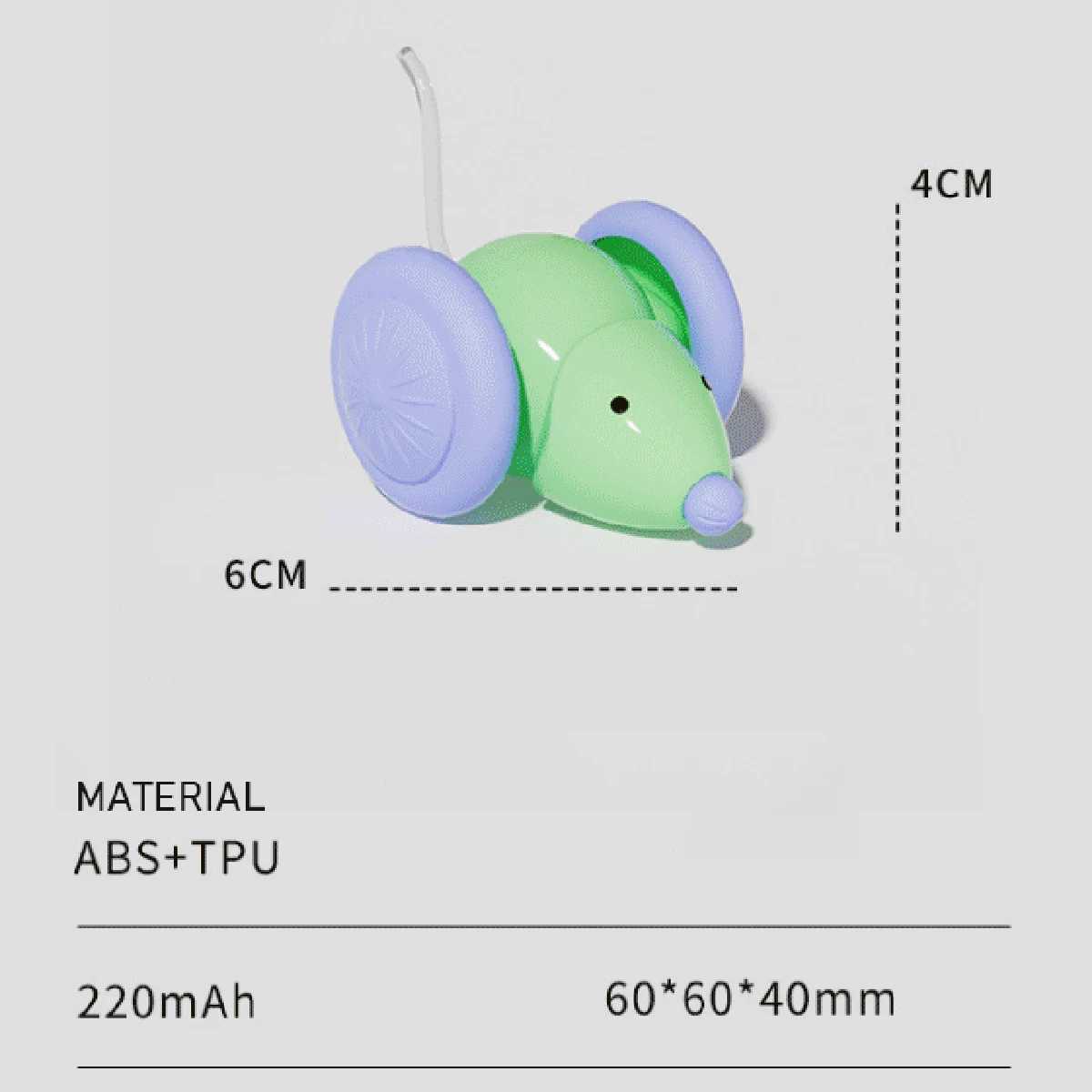 Intelligent electric mouse cat toy used for interactive gaming time with obstacle avoidance silent charging 1.5H battery life Y250412