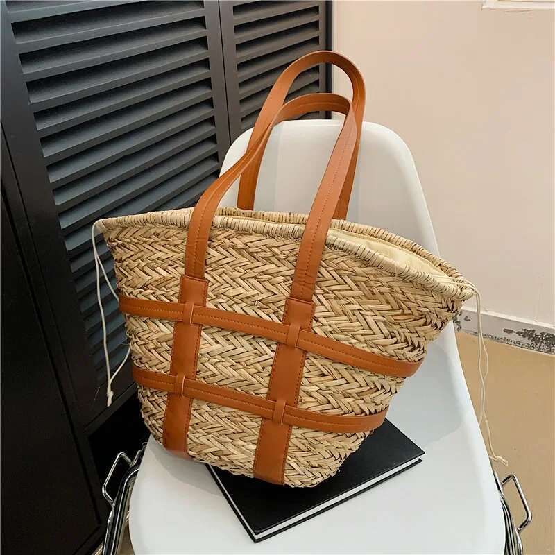 Summer Bohemian Beach Shoulder Designer Handbag bags handbags women Women Large Capacity Travel Raffia Ratten Handmade Bag