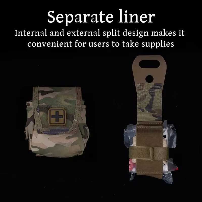 Outdoor multifunctional waist bag MOLLE first aid kit portable survival kit accessory bag camouflage training kit Z250411