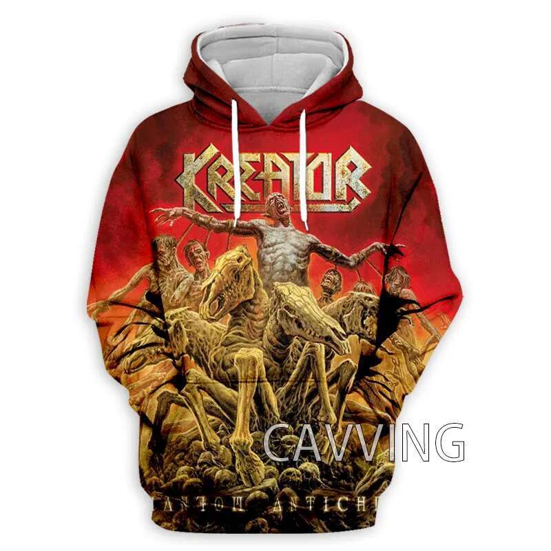 New Fashion Women/Men's 3D Print Kreator Hoodies Hooded Haruku Hoodie Sweatshirts Tops J01