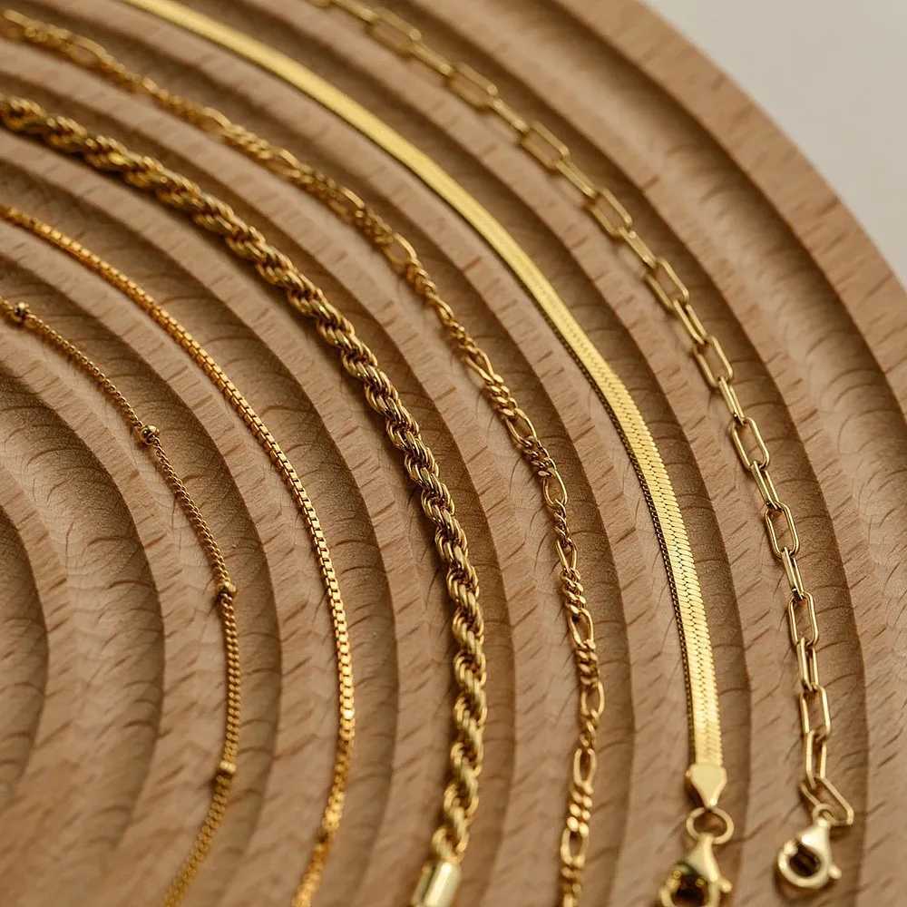 Classic Stainless Steel Figaro Snake Chain Bracelets for Women Cuban Twist Gold Color Link Bracelet Woman Gifts Jewelry 16+5cmC250411