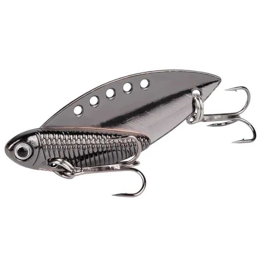 1 Pcs Metal VIB 7G 10G 15G 20G Fishing Lure Vibration Spoon Spinner Lures Crankbait Bass Artificial Hard Bait Cicada VIB Tackle Z250411