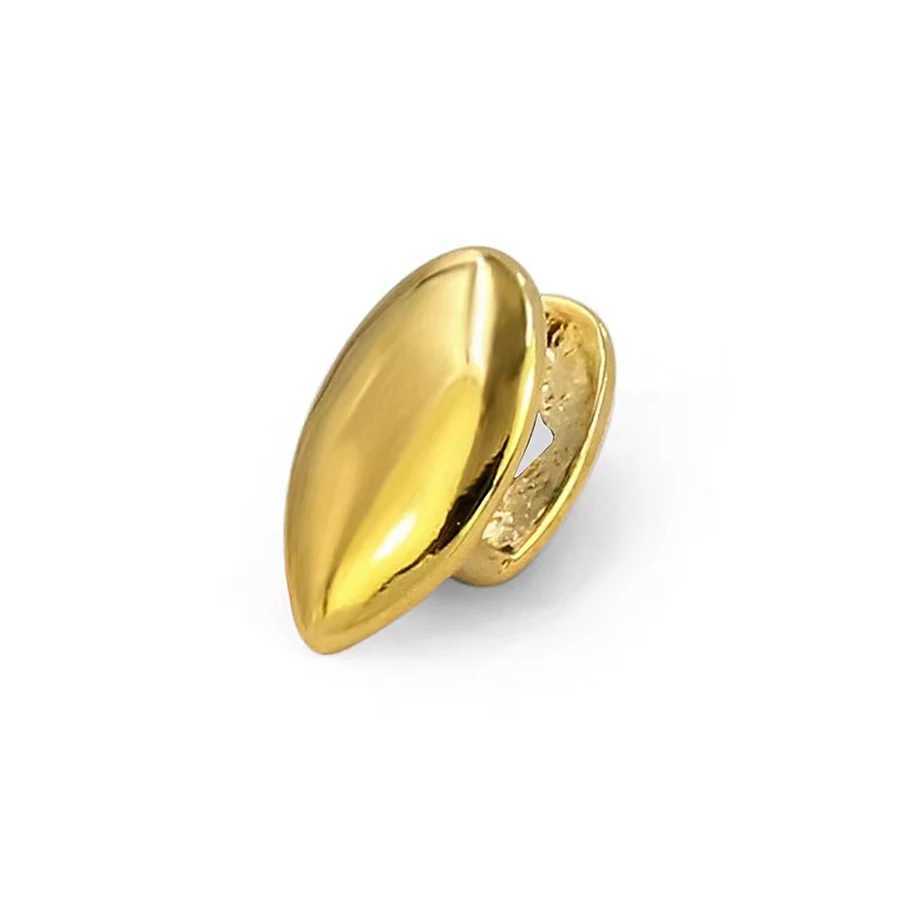 HipHop Classic single tooth Grilz gold hat decoration 14K gold-plated dental grill mens body jewelry W250412