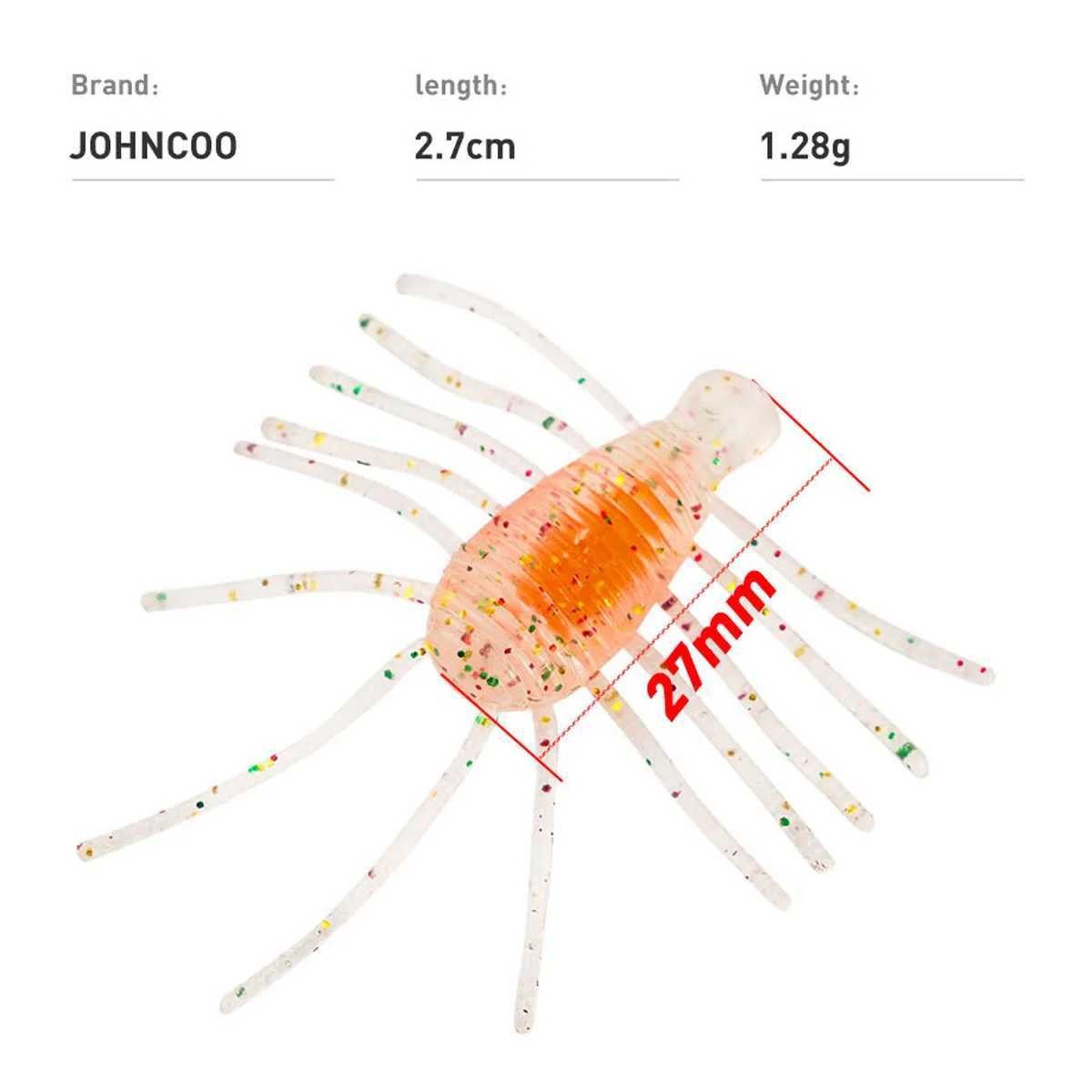 Johncoo Fishing lure floating worm lure 2.7cm 1.28g Small lure for trout Floating insect lure and Ajing fishing lure 20pcs/ box Z250411