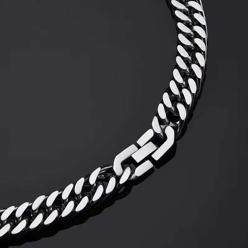 Mens Jewelry Hand Bracelet Waterproof Non Tarnish Free Stainless Steel Cuban Chain Link for Men