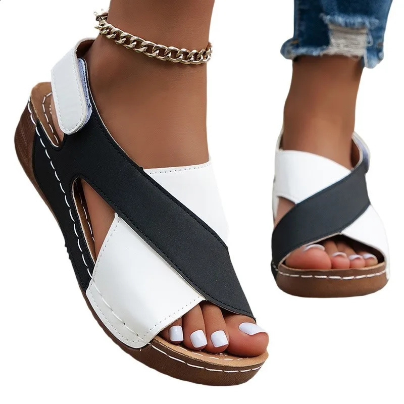 Womens shoes sandals summer parties womens elegant wedge open toe 250408