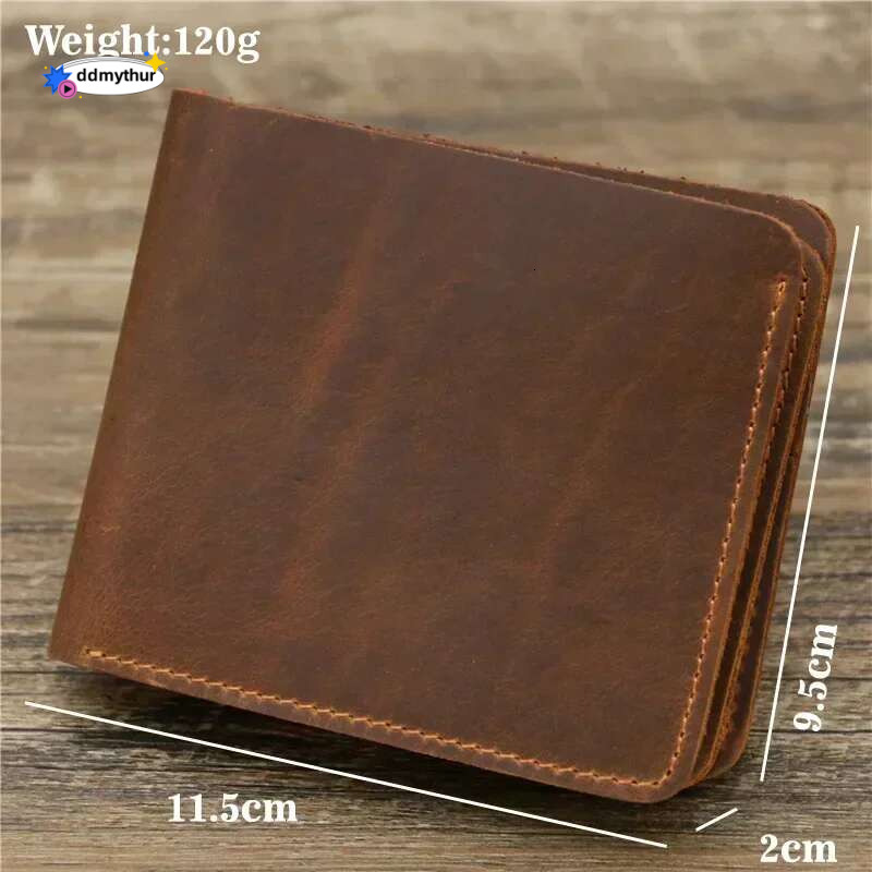 Personalized Best Genuine Mens with Coin Pocket Minimalist Engraved Bi Fold Pure Leather Wallet for Men ddmythur