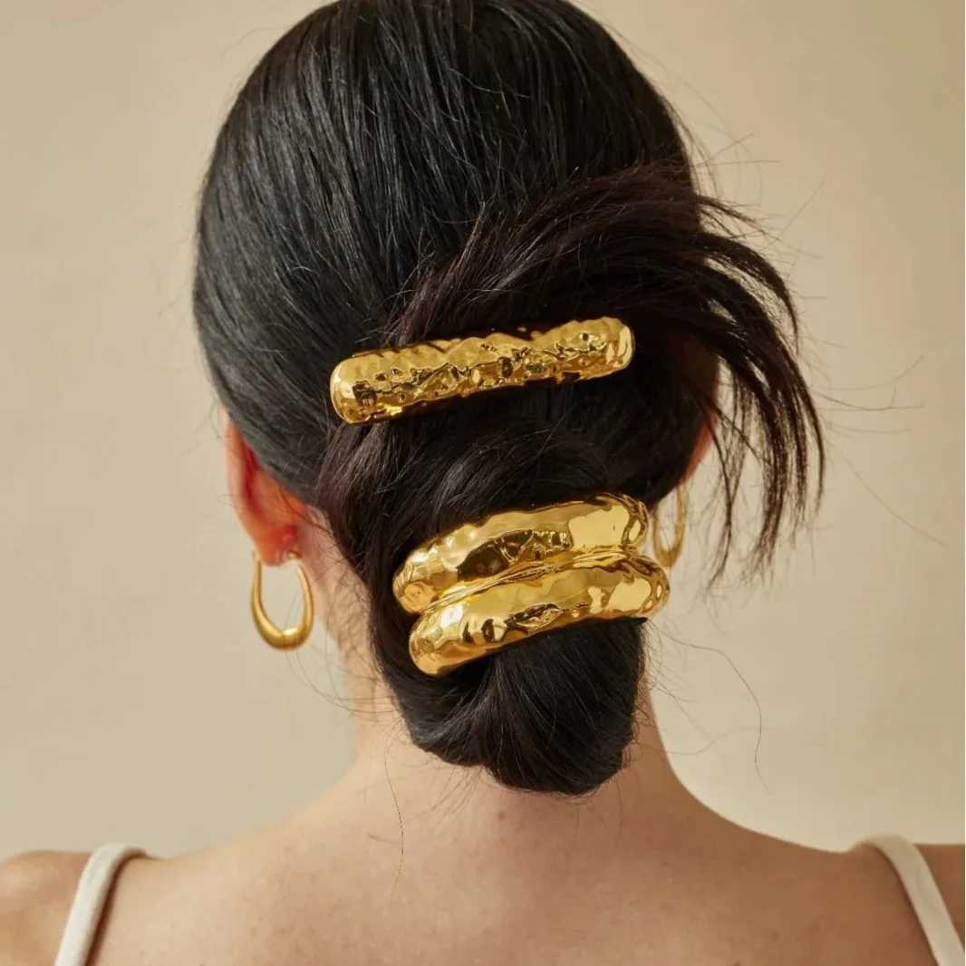 Metal Irregular Double layered Hairbands Womens Headbands Elastic Hair Needles Hairbands Fashion Jewelry Hair Accessories Gifts Y2504012
