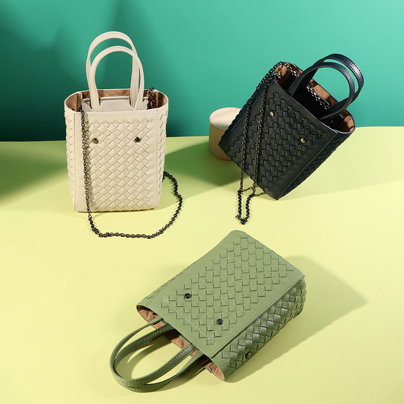 Braided Bag Women's Fashion PU Leather Handbag Niche Designer Shoulder Crossbody Bag
