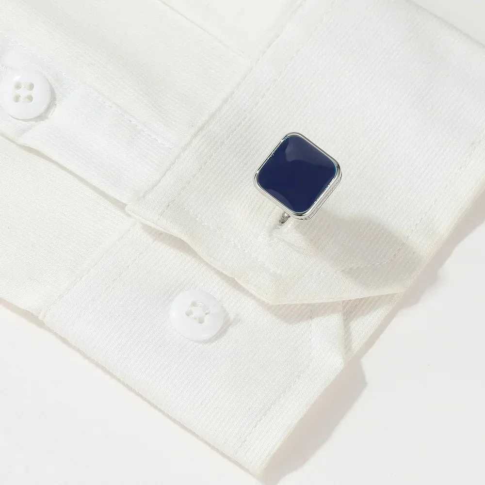 Mens cufflinks square simple classic business cufflinks available in 3 colors French shirt accessories Drip oil fashion jewelryT250412