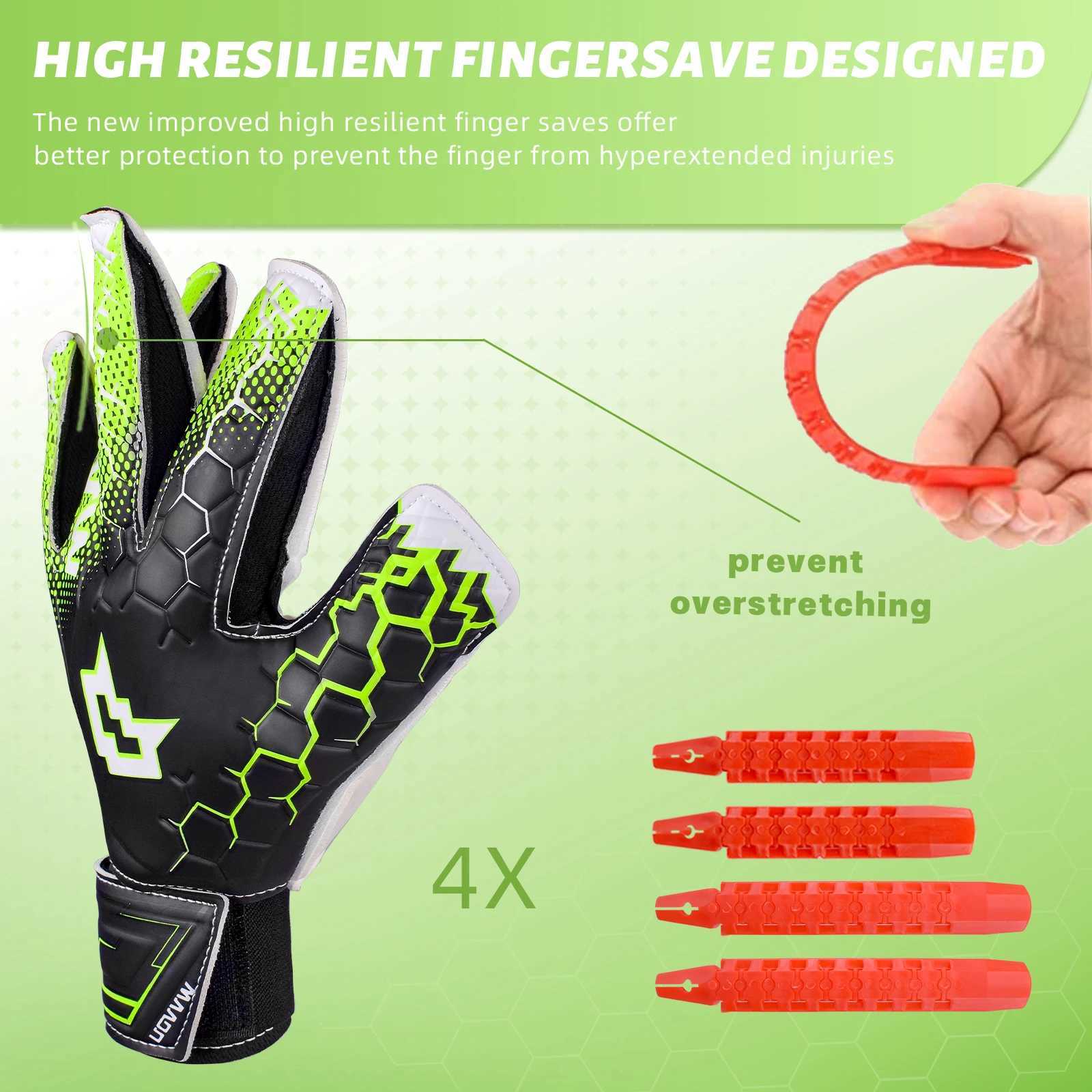 WVVOU football goalkeeper gloves finger protected goalkeeper gloves youth and adult goalkeeper gloves strong grip football glovesXJ250412