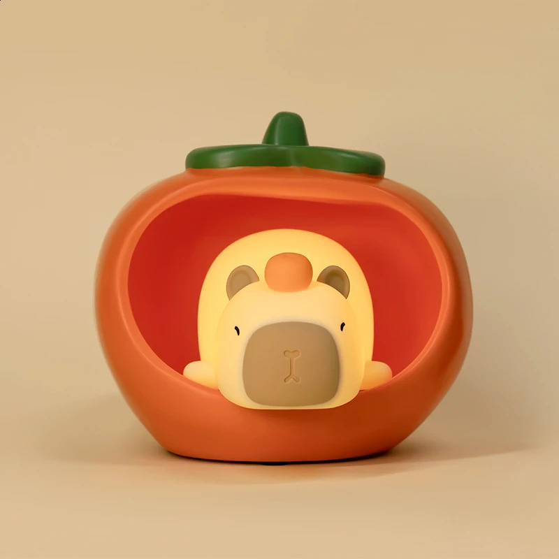 Capybara Cute Silicone LED Cartoon Night Light USB Charging Dimmable Sleep Night Light Used for Childrens Room Decoration Birthday Gifts 250411