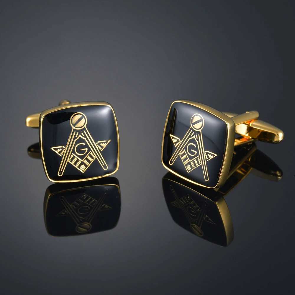 Luxury mens shirt cufflinks brand cufflinks black gemstones high-quality abotoaduras customersT250412
