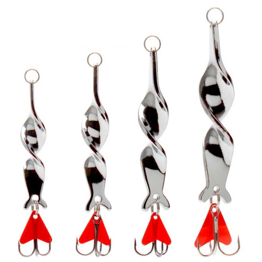 1Pcs Metal Rotating Fishing Bait Spoon Lures 10g 14g 21g 28 Artificial Bass Hard Sequins Treble Hook Crap Pesca Fishing Tackle Z250411