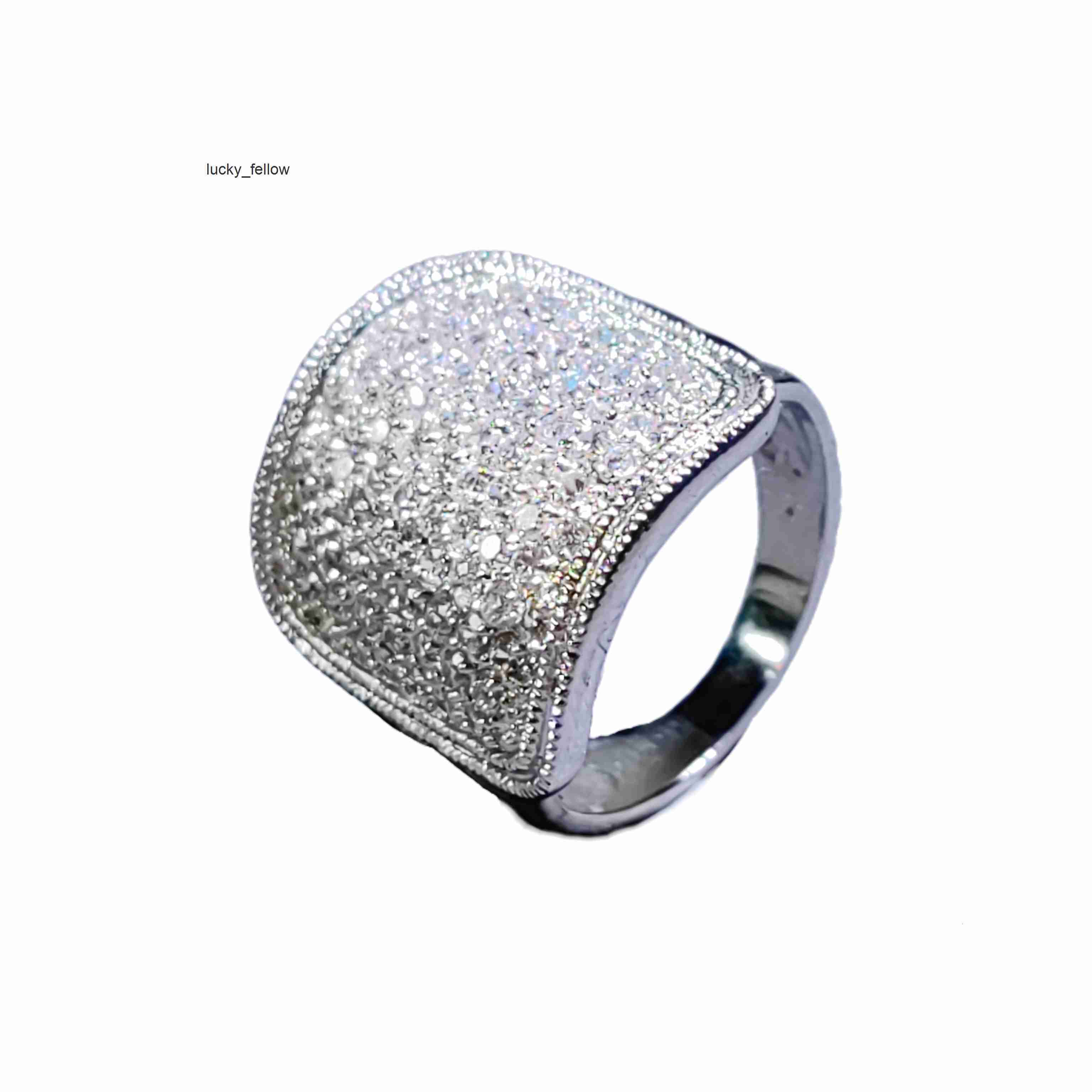 Large Square Design Iced Out Hip Hop Jewelry 925 Silver Moissanite Ring Unique Eternity Rings for Men Gold Ring Designs for Men